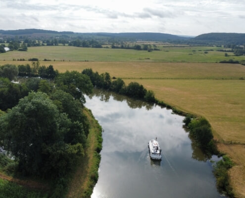 Hausboot auf der oberen Saone