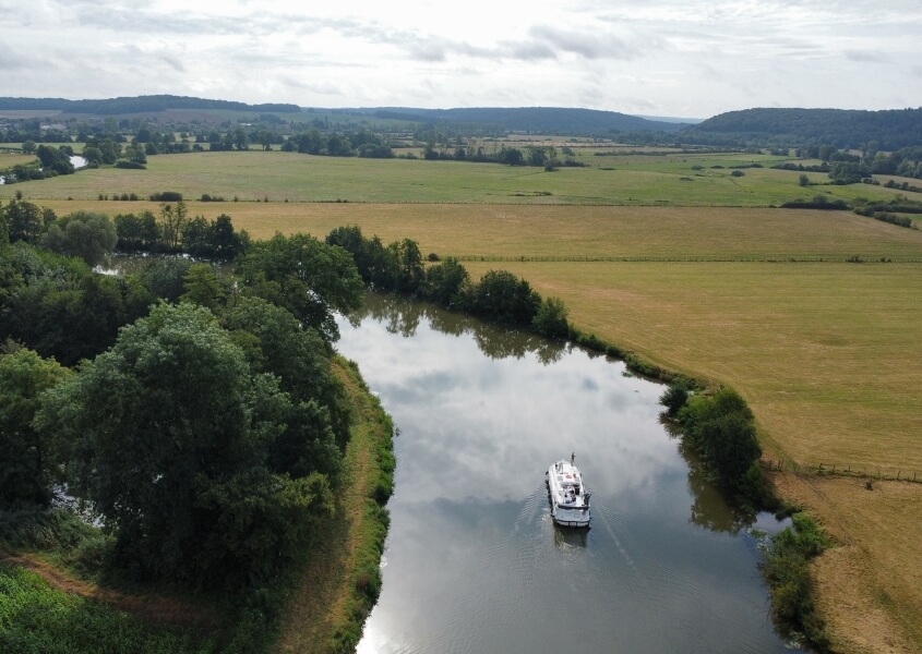 Hausboot auf der oberen Saone